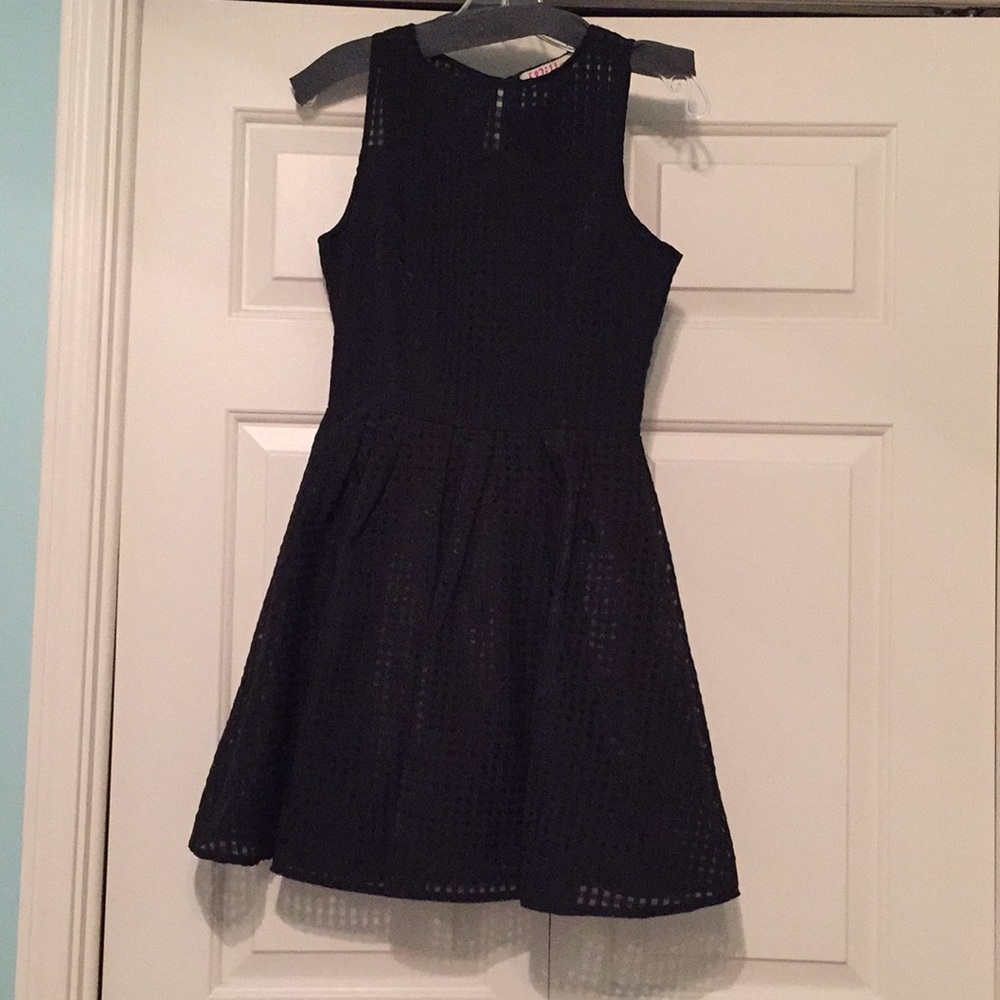 Black Gingham A line dress